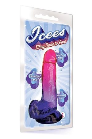 Shades Jelly TPR Gradient Dong Large - Pink/Plum