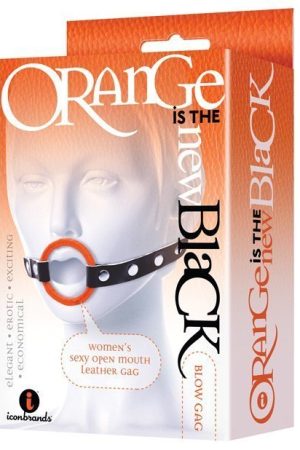 The 9's Orange is the New Black Blow Gag Open Mouth Leather Gag