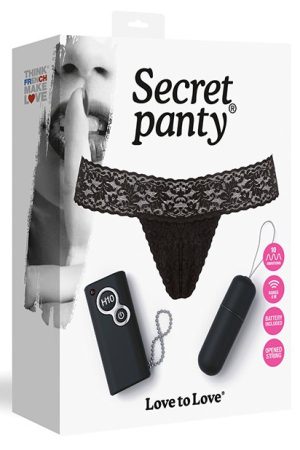 Love to Love Secret Vibrating Panty - Black