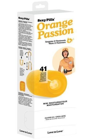 Love to Love Sexy Pills Mini Masturbator - Orange Passion Box of 6