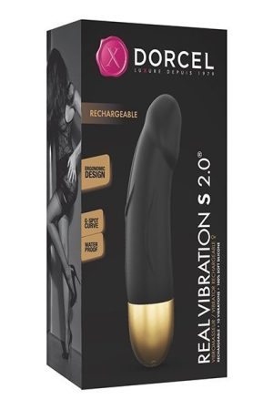 Dorcel Real Vibration S 6" Rechargeable Vibrator 2.0 - Gold
