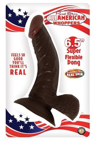 Real Skin Afro American Whoppers 6.5" Dong w/Balls