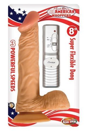 Real Skin All American Whoppers 8" w/Balls Vibrating