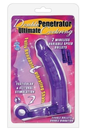Double Penetrator Ultimate Cockring - Purple