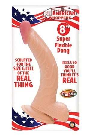 Real Skin All American Whoppers 8" Dong w/Balls