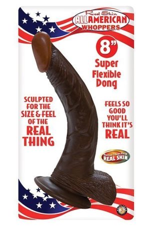 Real Skin Afro American Whoppers 8" Dong w/Balls