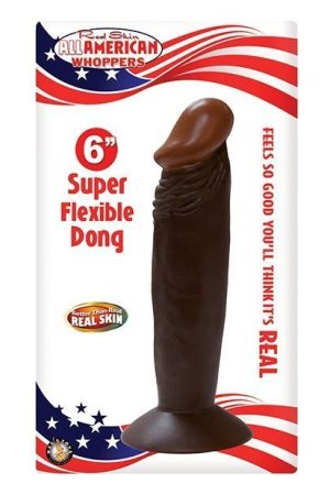 Real Skin Afro American Whoppers 6" Dong