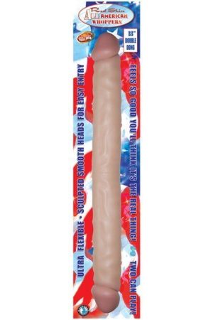 Real Skin All American Whoppers 18" Double Dong - Flesh