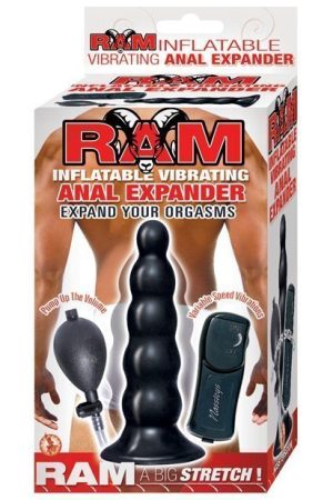 Ram Inflatable Vibrating Anal Expander - Black