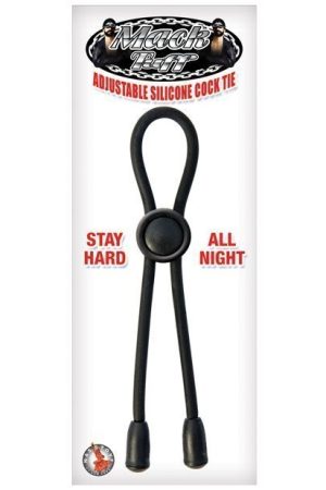 Mack Tuff Adjustable Silicone Cock Tie - Black