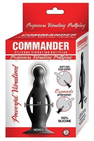 Commander Beginners Vibrating Butt Plug - Black