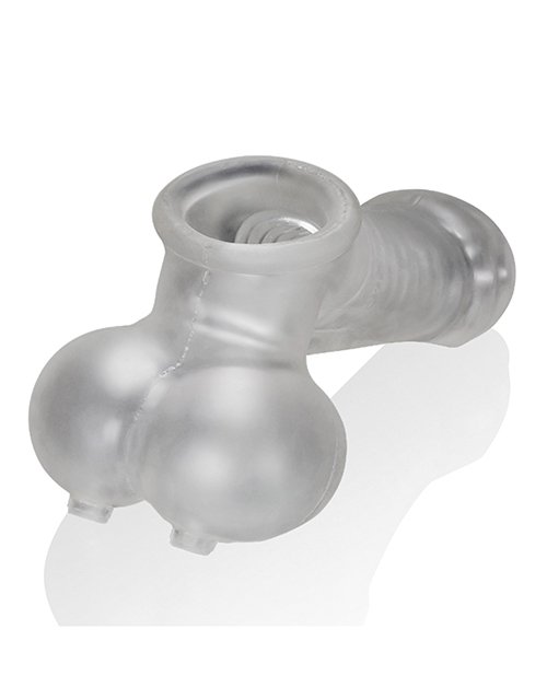 Oxballs Sackjack Wearable Jack Off Sheath - Clear Frost - Image 2
