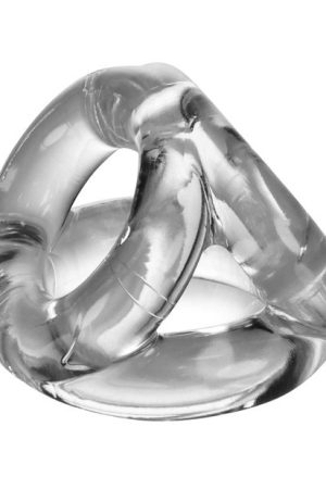 Oxballs Atomic Jock Tri Sport 3 Ring Sling Cockring - Clear
