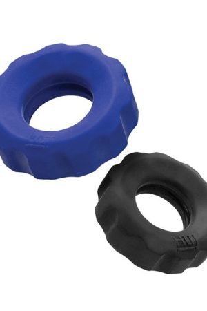 Hunky Junk Cog Ring 2 Size Double Pack - Cobalt & Tar Pack of 2