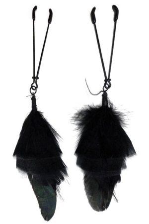 de Nip Black Feather w/Black Tweezer Clamp