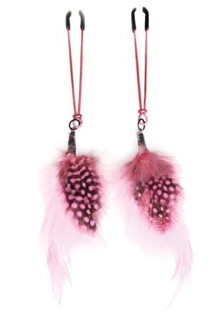 Bijoux de Nip Colored Feather w/Pink Tweezer Clamp