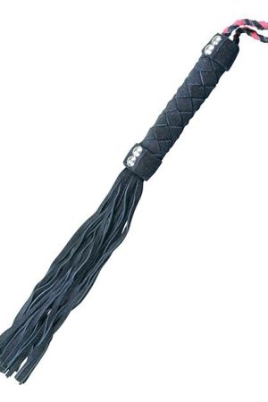 Plesur 15" Leather Flogger - Black
