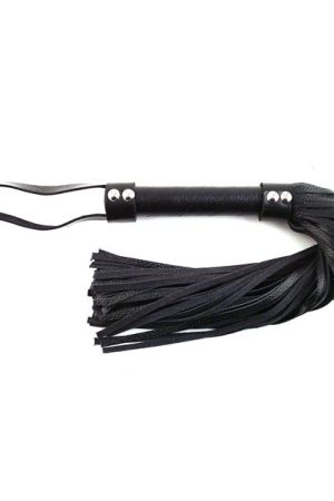 Rouge Short Leather Flogger - Black