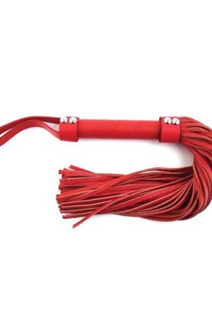 Rouge Short Leather Flogger - Red