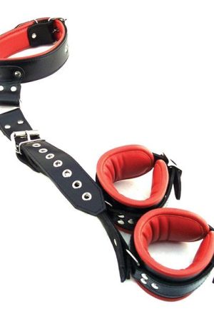 Rouge Neck to Wrist Restraint - Black/Red