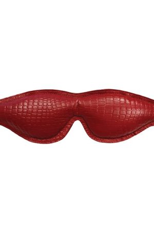 Rouge Large Padded Leather Blindfold - Burgundy