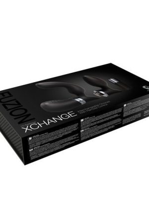 Fuzion Xchange Remote Control USB Rechargeable Prostate Massager Set - 10 Speed Black