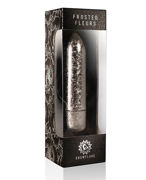 Rocks Off Frosted Fleurs Snowflake - Silver