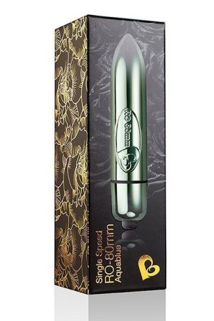 Rocks Off RO-80 Single Speed Bullet - Aqua Blue