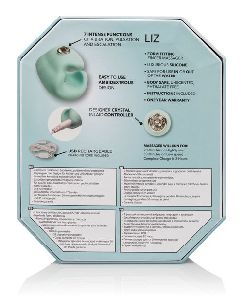 Jopen Pave Finger Massager w/Crystal - Liz - Image 2
