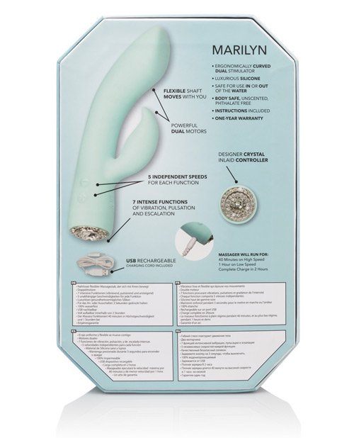 Jopen Pave Flexible Dual Motor Massager w/Crystal - Marilyn - Image 2