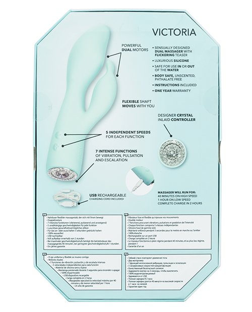 Jopen Pave Victoria Dual Massager - Teal - Image 2