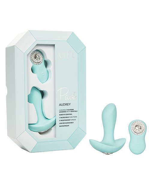 Jopen Pave Audrey Tapered Anal Stimulator w/Remote Control - Teal