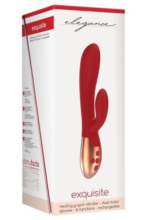 Shots Elegance Exquisite w/Heating Technology - 10 Function Red