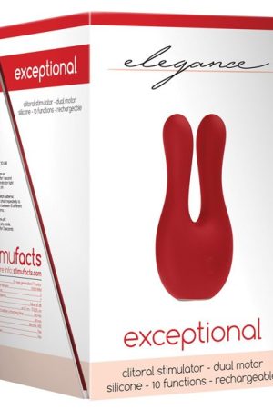 Shots Elegance Exceptional Clitoral Stimulator - 10 Function Red
