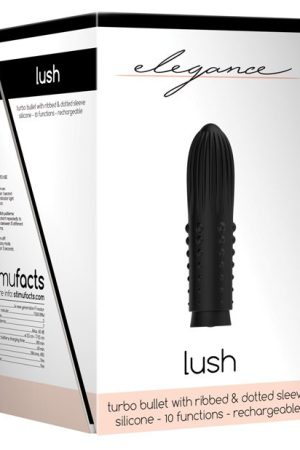 Shots Elegance Lush Rechargeable Bullet - 10 Funtion Black