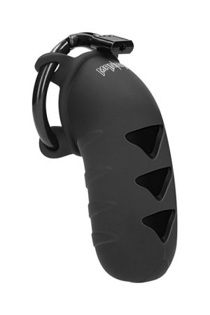 Shots Man Cage Chastity 4.2" Cock Cage Model 8 - Black