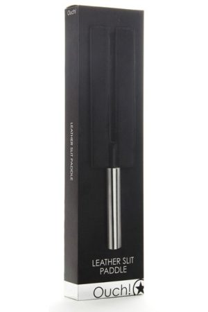 Shots Ouch Leather Slit Paddle - Black