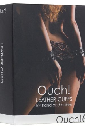 Shots Ouch Leather Cuffs - Black