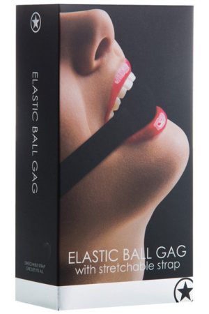 Shots Ouch Elastic Ball Gag - Black
