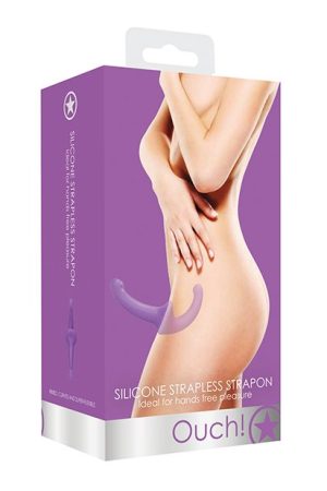 Shots Ouch Silicone Strapless Strap On - Purple