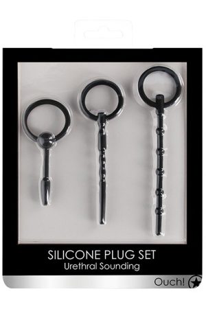 Shots Ouch Urethral Sounding Plug Set - Black