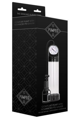 Shots Pumped Comfort Pump w/Advanced PSI Gauge - Transparent