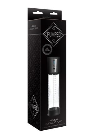 Shots Pumped Premium Automatic Pump w/Free Silicone Cock Ring - Clear