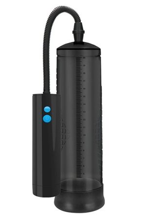 Shots Pumped Rechargeable Extreme Power Pump w/Free Silicone Cock Ring - Black