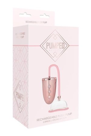 Shots Pumped Automatic Rechargeable Pussy Pump Set - Rose Gold