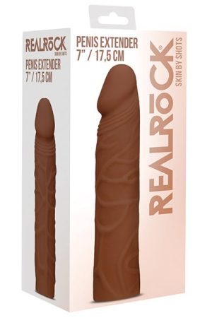 Shots RealRock 7" Penis Extender- Brown