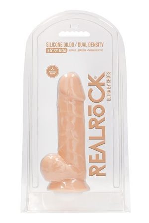 Shots RealRock 8.5" Silicone Dual Density w/Balls - Flesh