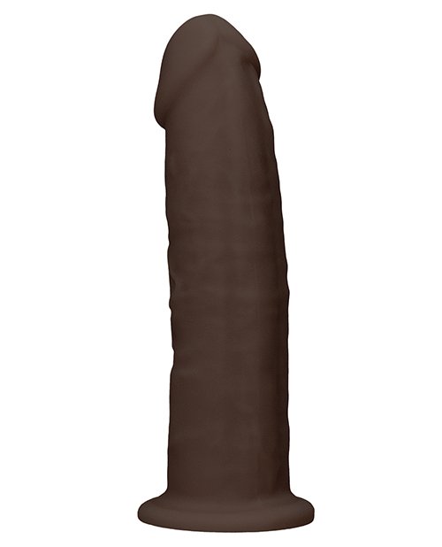 Shots RealRock 7.5" Silicone Dual Density Dildo - Brown - Image 3