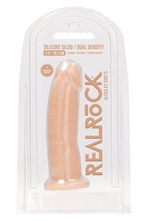 Shots RealRock 7.5" Silicone Dual Density Dildo - Flesh