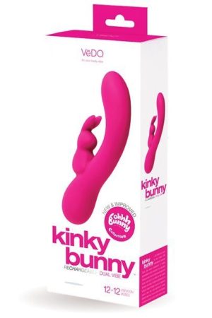 VeDO Kinky Bunny Plus Rechargeable Dual Vibe - Foxy Pink